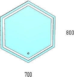 Corozo Зеркало Теор 70x80 – фотография-4